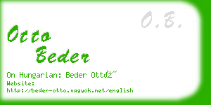 otto beder business card